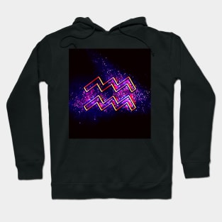 Aquarius (Retro Aquarius Zodiac) Hoodie